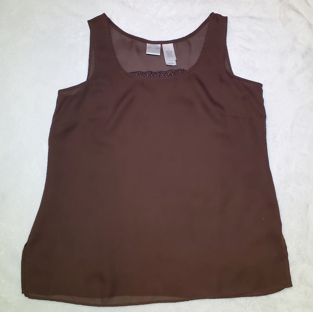 Sheer brown blouse